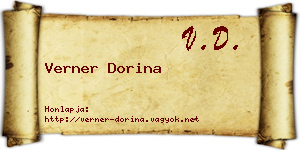 Verner Dorina névjegykártya