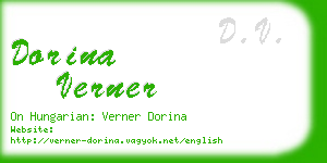 dorina verner business card